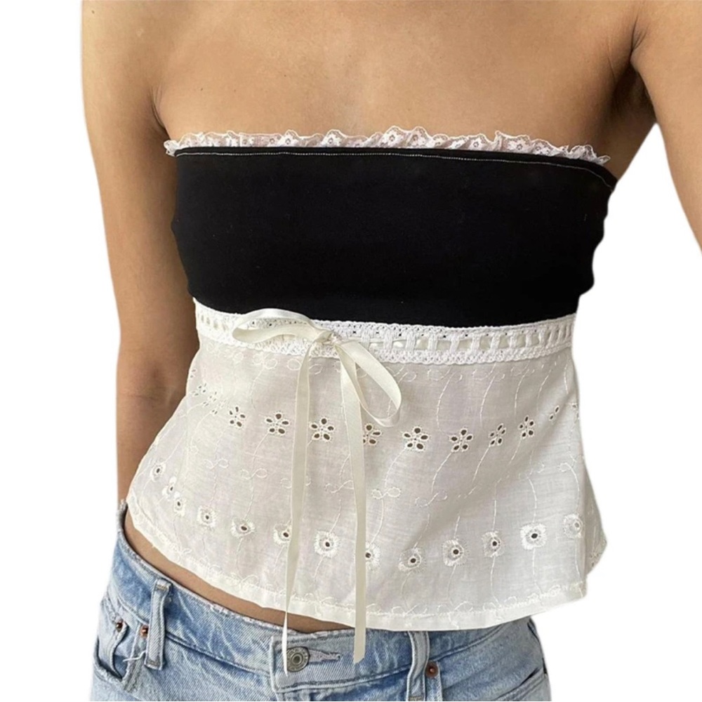 Y2K RIBBON ADJUSTABLE TUBE TOP